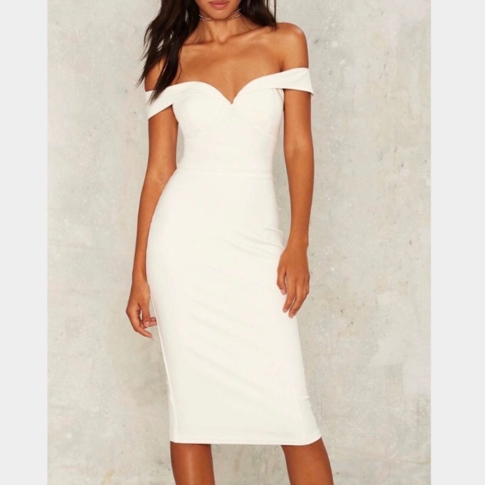 White cocktail dress